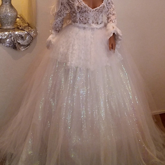 BIANCA 2 In 1 Mini Dress Wedding Ballgown Set - Picture 7 of 7